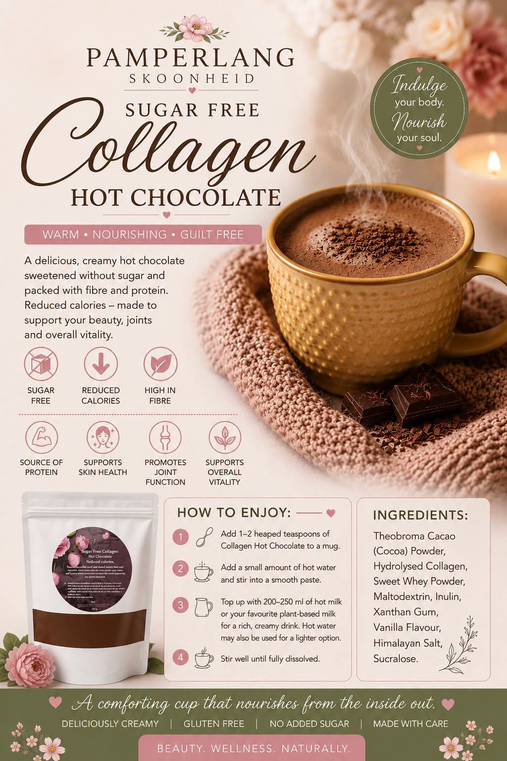 Sugar Free Collagen Hot Chocolate — Pamperlang